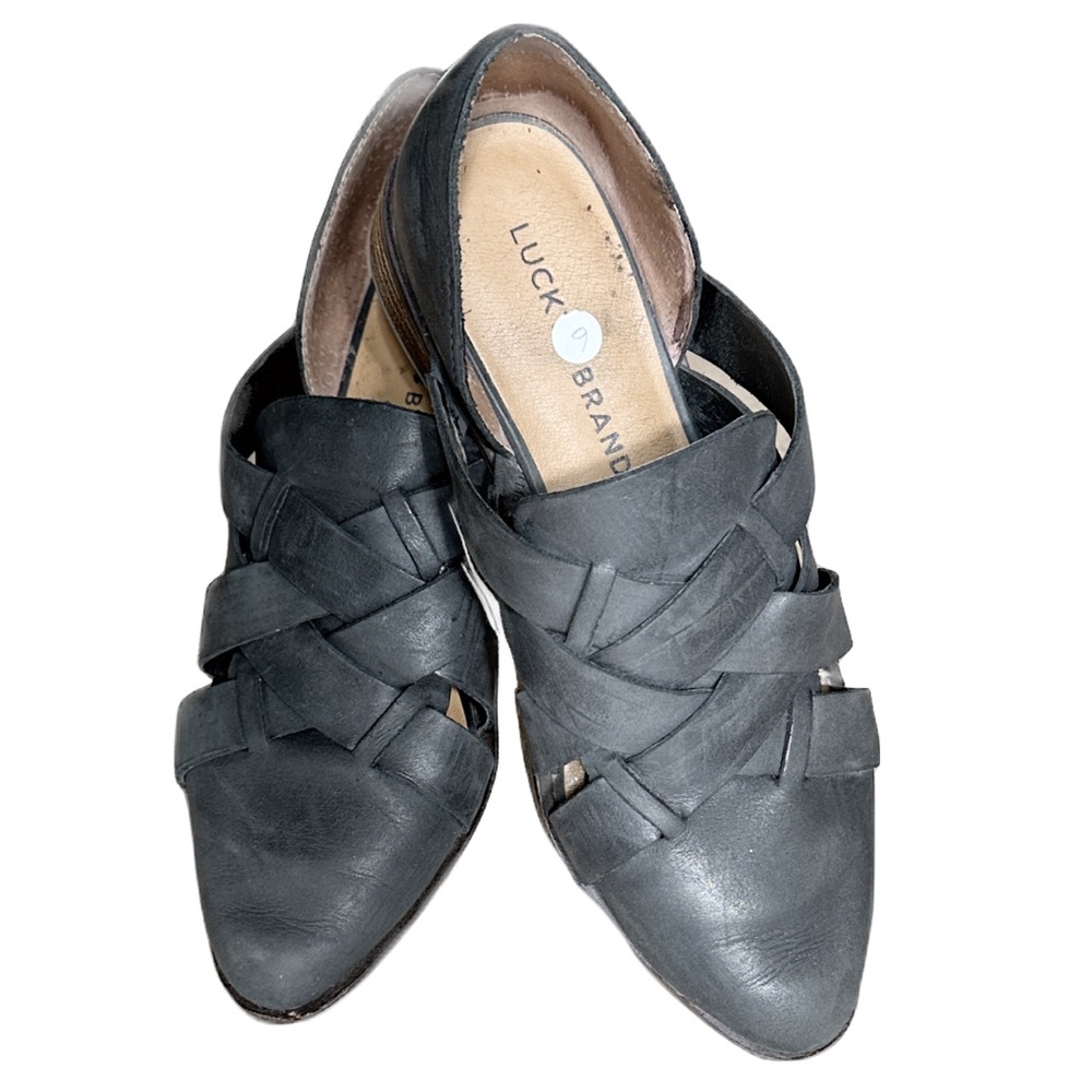 Victorian Fisherman Dark Fairy Boho “Preekah” Lucky Brand Black Leather Shoes~6M